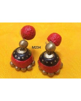 Handpainted Terracotta Jewellery – Ear rings Handpainted Terracotta Jewellery – Ear rings